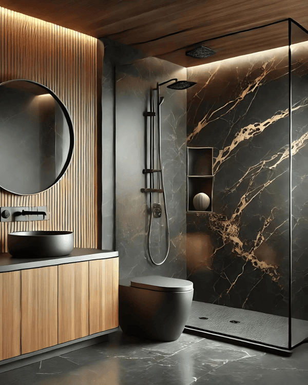 Zwart met Gouden Marmerlook 280x122  0012 - Image 2