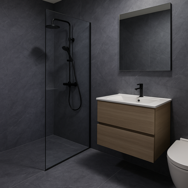 Steel Blue Luxe – 4 mm Premium PVCWandpaneel 96x280cm 0052 - Image 3