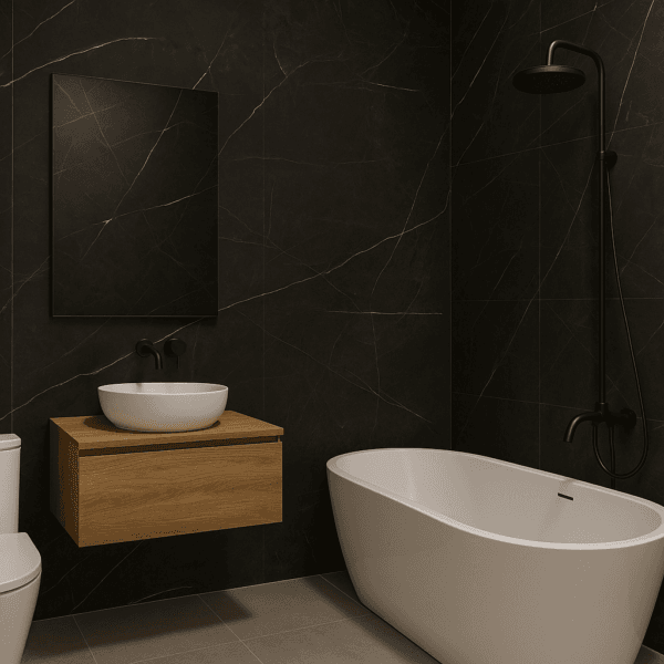 Obsidian Vein – 4 mm Premium Wandpaneel (122x280 cm)