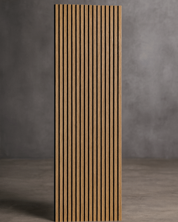 Akupaneel Rosewood 260x60cm met echte houten fineer – luxe akoestisch slat wall paneel