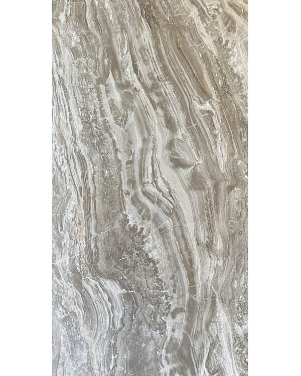 Silver Onyx Marble PVC Paneel 280x120 cm – S072 | Luxe zilvergrijze marmerlook wandpaneel – waterbestendig SPC