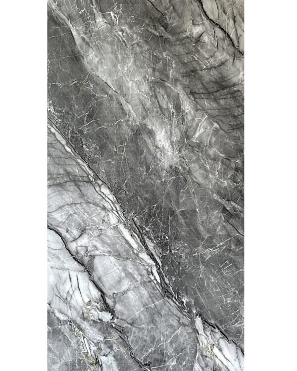 Royal Grey Marble PVC Paneel 280x120 cm – S074 | Luxe grijze marmerlook wandpaneel – waterbestendig SPC