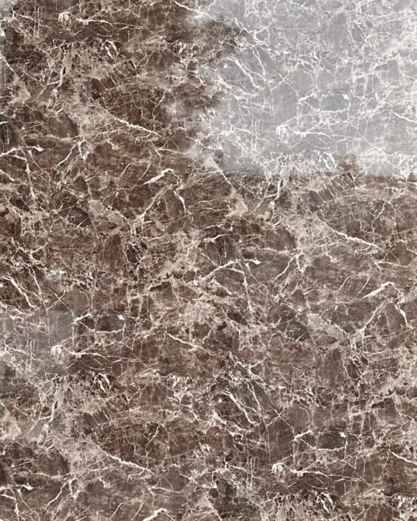 Emperador Brown Marble PVC Paneel 280x120 cm – S081 | Luxe donkerbruine marmerlook wandpaneel – waterbestendig SPC