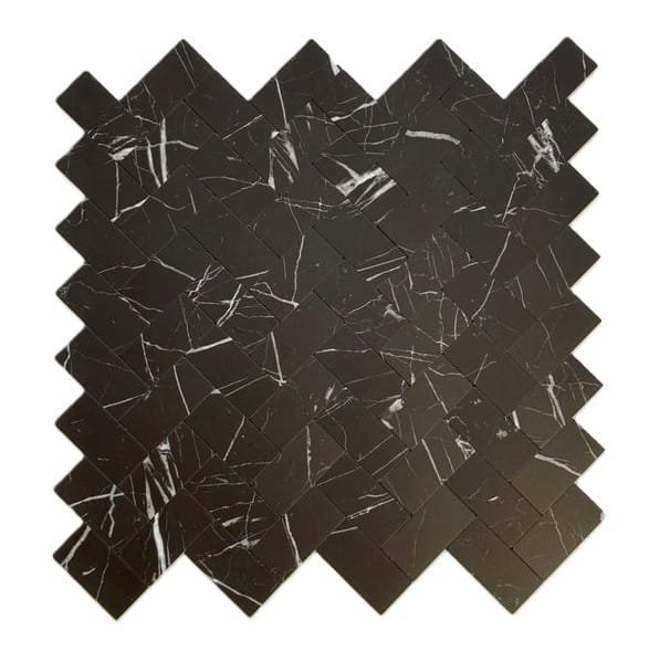 Zwart marble weave mozaïek zelfklevend 30x30 cm S025