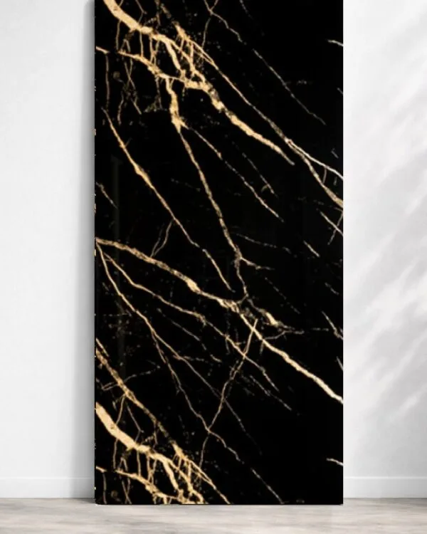 PVC marmerlook wandpaneel 0019 zwart goud 122x280 cm