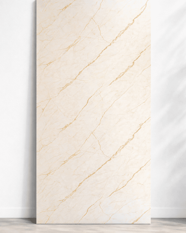 PVC crème goud wandpaneel 005 marmerlook 122x280 cm